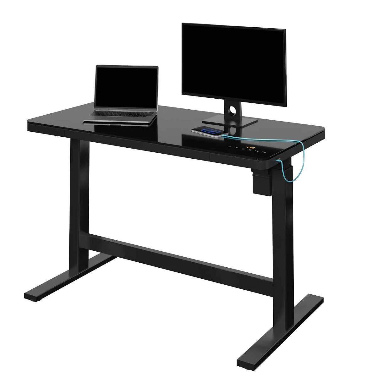 Tresanti Geller Adjustable Desk in Graphite - 1645976 — Primary Direct